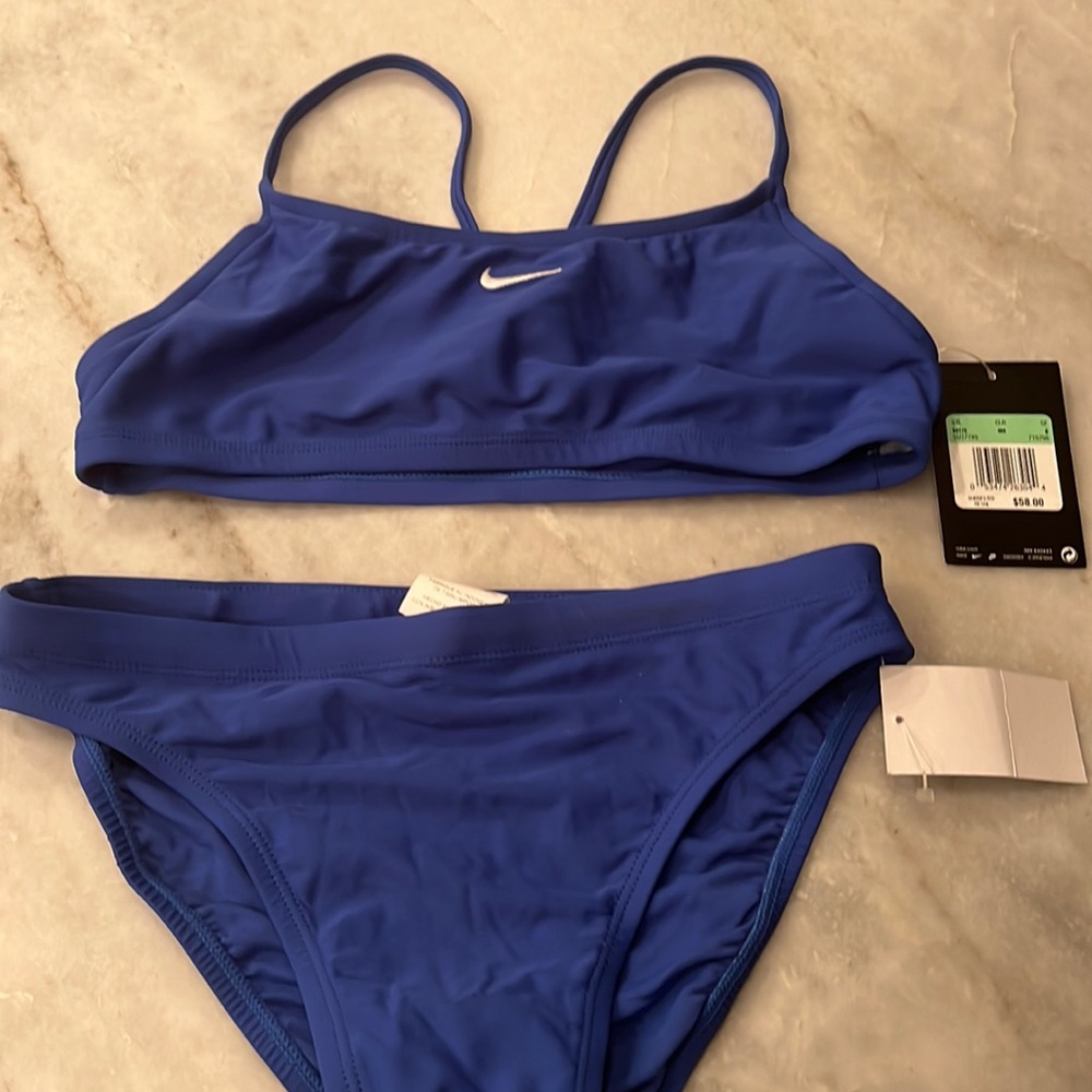 NWT blue nike swim suit never worn